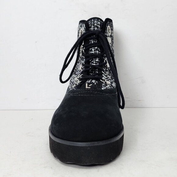 Larroude Vail Boot In Black Tweed and Suede, Women's 8.5 - Picture 5 of 11